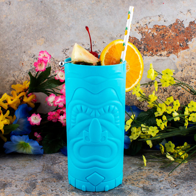 BarConic® Blue Plastic Tiki Cup - Extra Large - 26oz