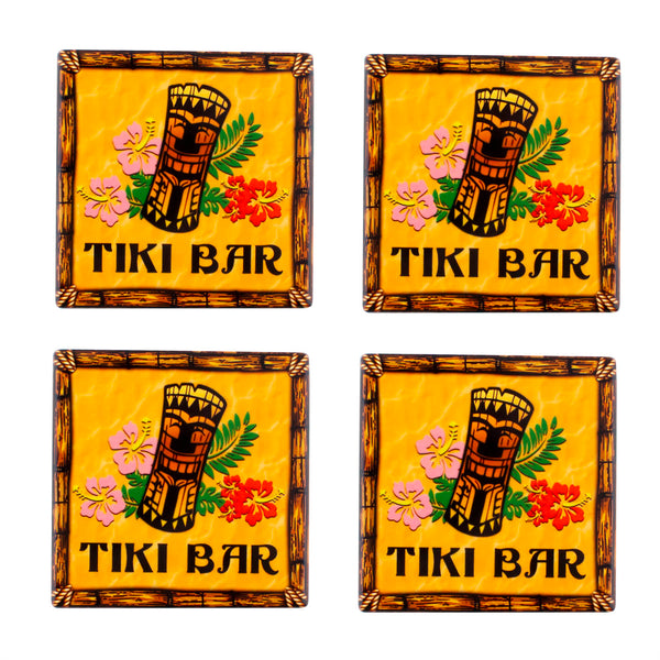 BarConic® Ceramic Tiki Coaster - Set of 4