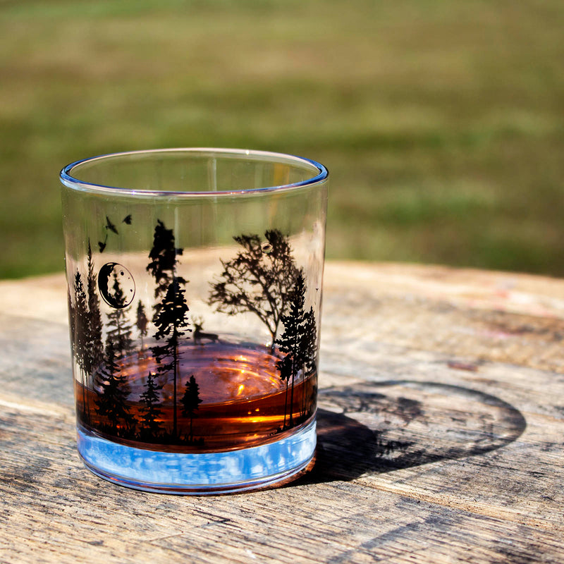 BarConic® Glassware - Forest Scene - Old Fashion Glass - 10 ounce