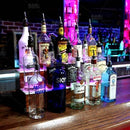 BarConic® LED Liquor Bottle Display Shelf - 1 Step - Wild Cherry - Several Lengths