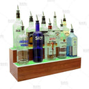 BarConic® LED Liquor Bottle Display Shelf - Wild Cherry 2 Steps - Several Lengths