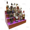 BarConic® LED Liquor Bottle Display Shelf - 4 Steps - Wild Cherry - Several Lengths