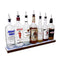 BarConic® LED Liquor Bottle Display Shelf - Low Profile - 1 Step - Mahogany - Several Lengths