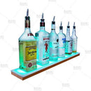 BarConic® LED Liquor Bottle Display Shelf - Low Profile - 1 Step - Wild Cherry - Several Lengths