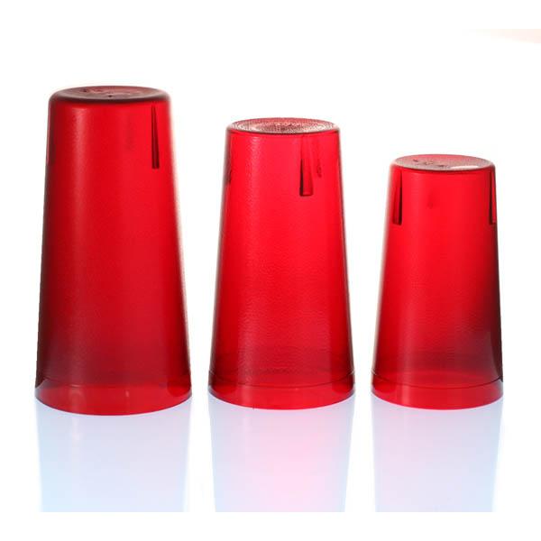 BarConic® Red Stackable Pebbled Tumblers- 12 Pack