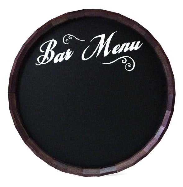 Chalkboard Barrel Top Tavern Signs - Bar & Menu