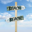 Beach Wood Arrow Sign