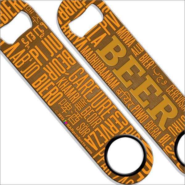 Beer Word Collage Speed Bottle Opener