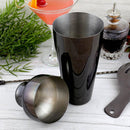 Olea™ Parisian Style 2 Piece Cocktail Shaker - Gun Metal Plated - 20 ounce