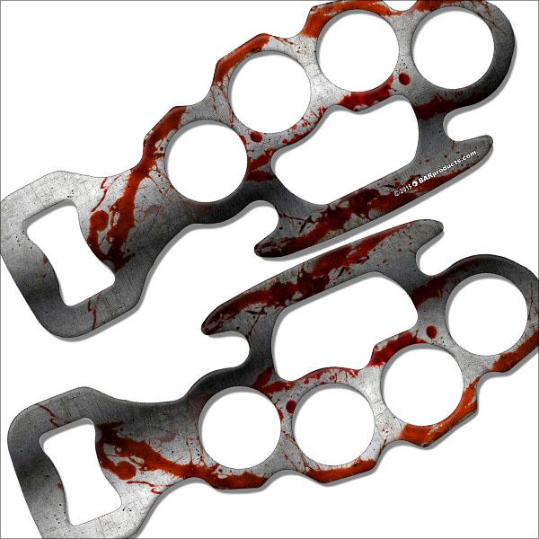 Kolorcoat™ Knuckle Buster Bottle Opener - Blood Splatter