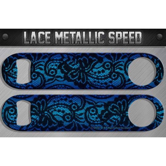 Sexy Lace "Metallic" Speed Bottle Opener- Blue