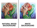 Redhead Mermaid Square Wooden Table Top - Two Sizes Available