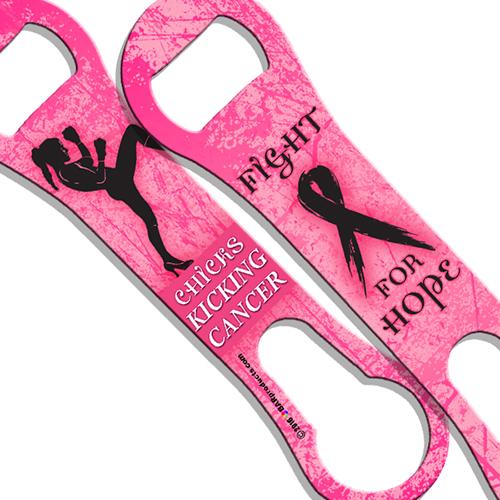 Kolorcoat™ V-Rod® Bottle Opener - Kicking Cancer - Breast Cancer Awareness