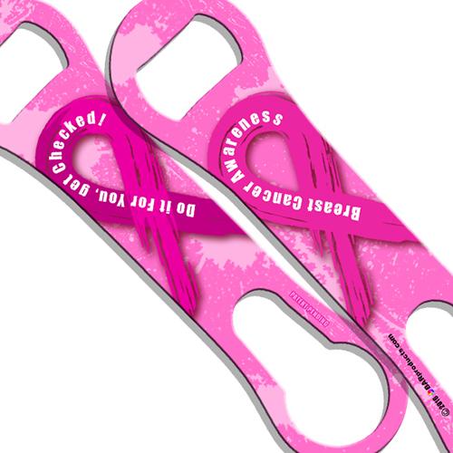 Kolorcoat™ V-Rod® Bottle Opener - Spatter - Breast Cancer Awareness