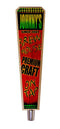 Oak Wood Beer Tap Handles - Flared Shape - Brew House - Red / Green - 10 inch