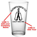 CUSTOMIZABLE - 16oz Pint / Mixing Glass- Brew2