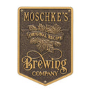 Cast Aluminum Plaque - Brewing Company "Original Recipe" Design - CUSTOMIZABLE