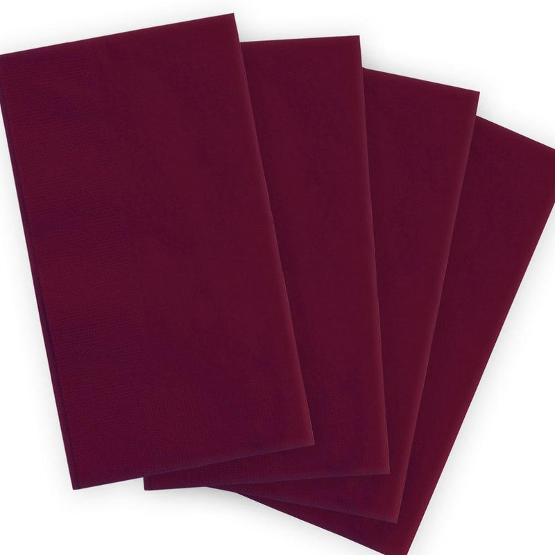 BarConic® 15” x 17” 2-PLY Colored Paper Dinner Napkins – BURGUNDY 