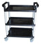 3 Tier Bus Cart- Black Plastic