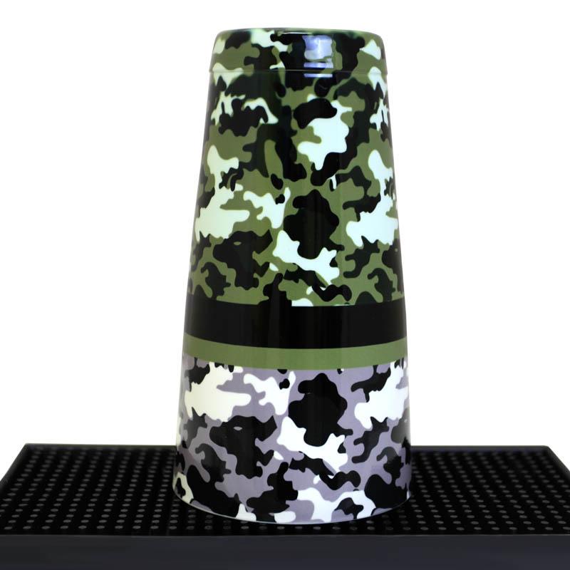 Cocktail Shaker Tin - Printed Designer Series - 28oz weighted - Camouflage