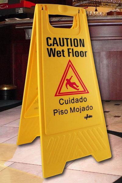 Caution Wet Floor Sign - Yellow