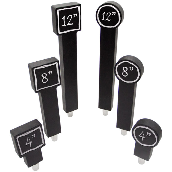 Chalkboard Wooden Tap Handles - 2 Styles in 3 Sizes