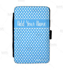 ADD YOUR NAME Guest Check Pad Holder - Blue Polka Dots