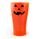 Neon Orange Polycarbonate Cup - Classic Jack O'Lantern - 2 Sizes Available