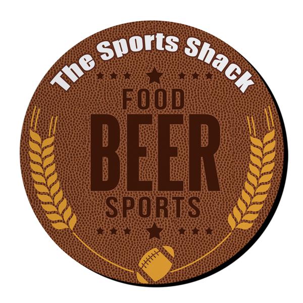 ADD YOUR NAME - Beer Bucket Coaster - Football