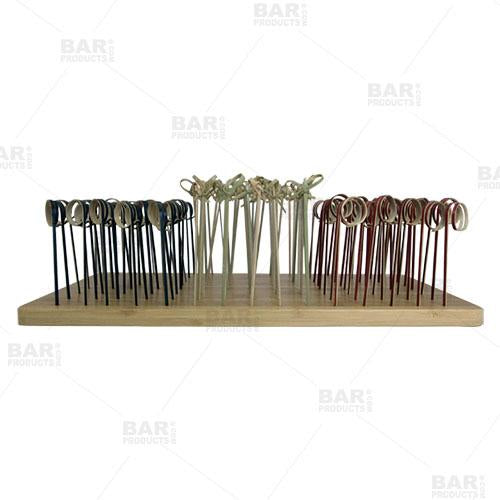 BarConic® Bamboo Cocktail Pick Display - 120 hole