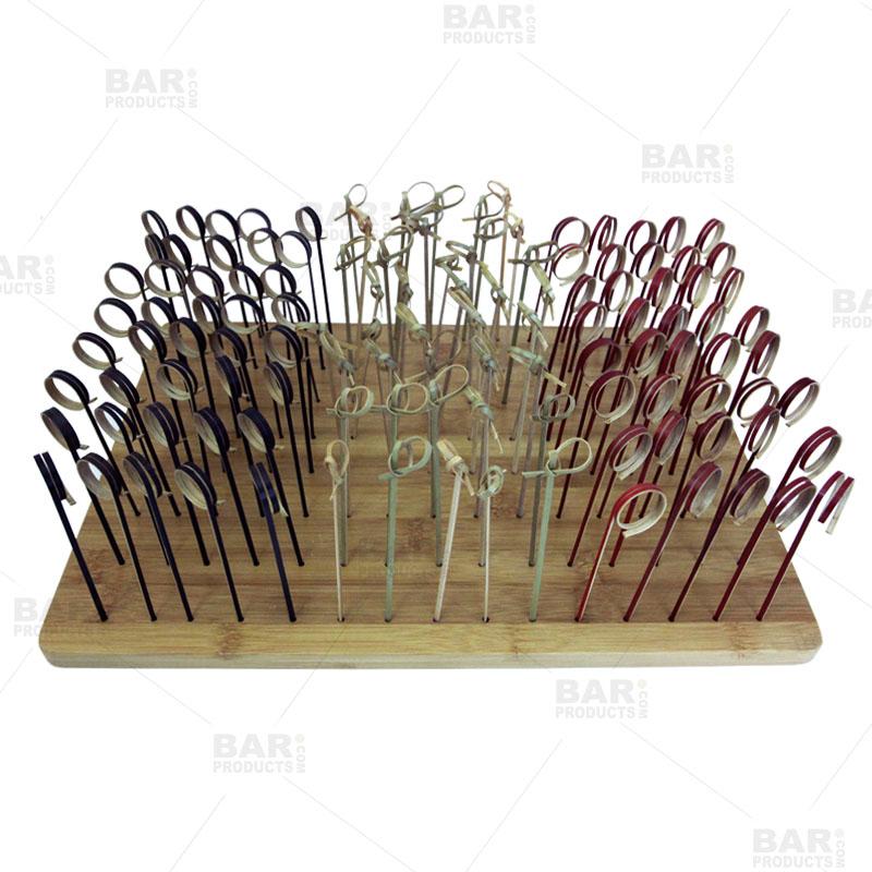 BarConic® Bamboo Cocktail Pick Display - 120 hole