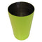 Neon yellow 18 ounce cocktail shaker tin rim