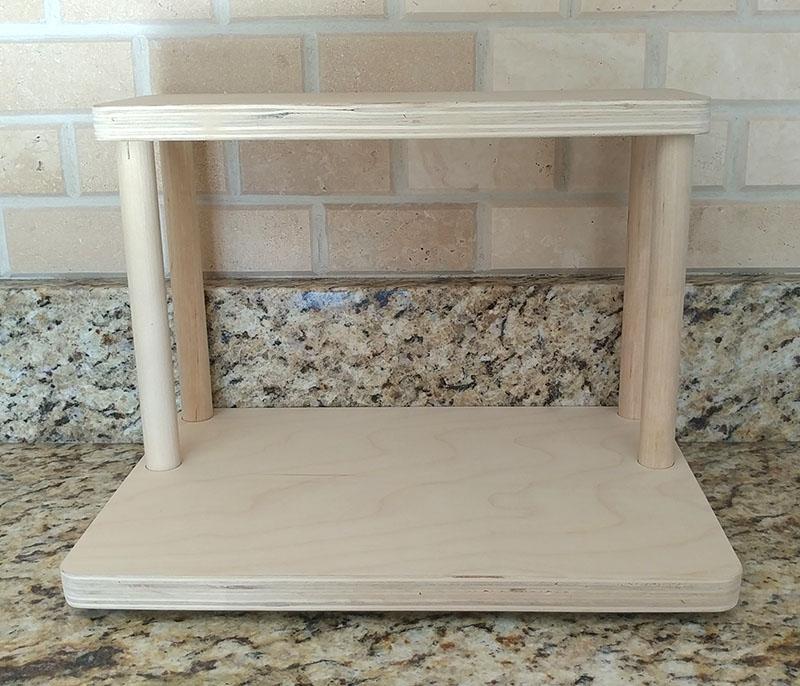 Counter Caddies™ - NATURAL - 12" STRAIGHT Shelf - Barista Theme 