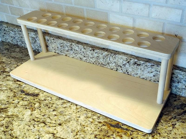 Counter Caddies™ - NATURAL - 24" STRAIGHT Shelf w/ K-Cup Holes