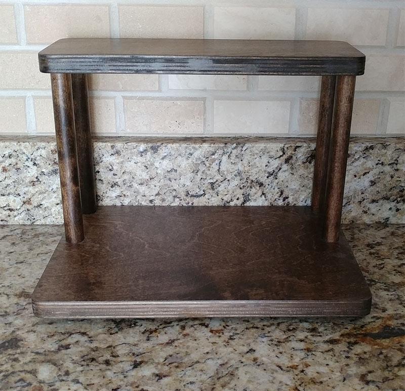 Counter Caddies™ - STAINED Finish - 12" STRAIGHT - Barista