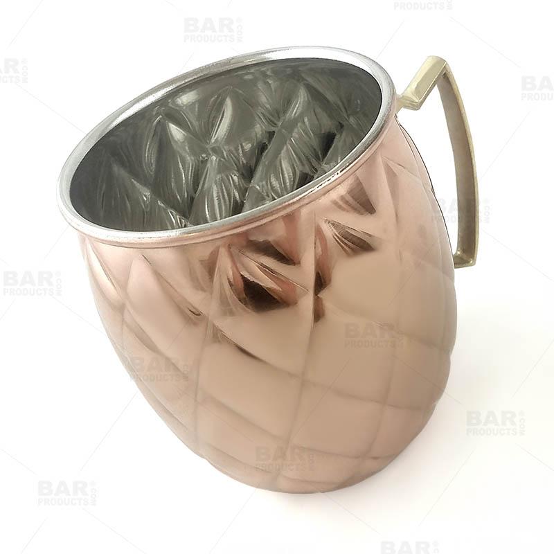 Copper Plated Diamond Moscow Mule Mug - 18oz