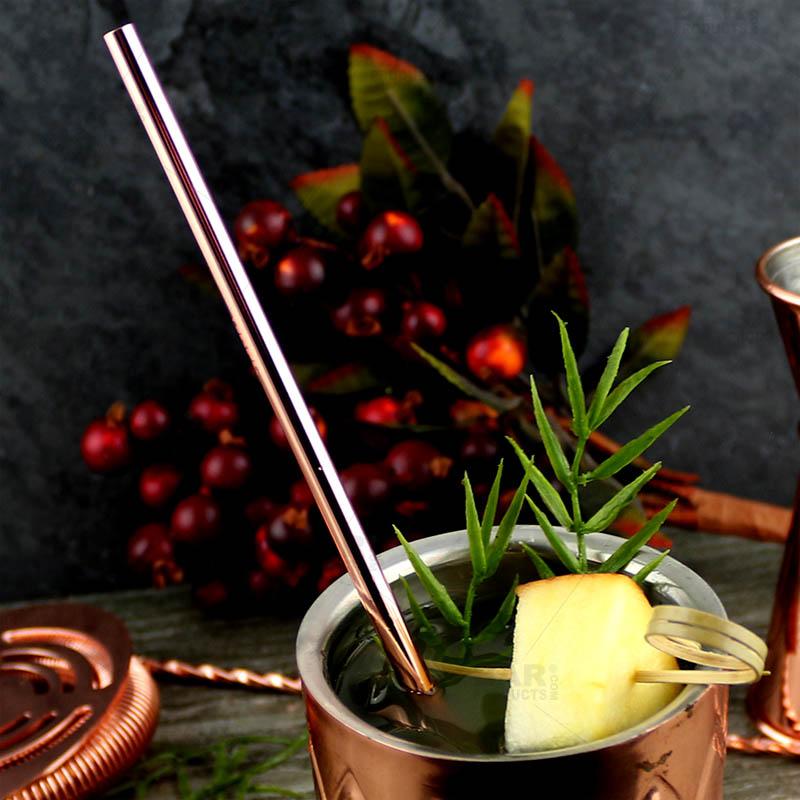 Olea™ Metal Cocktail Straw - Copper Plated 