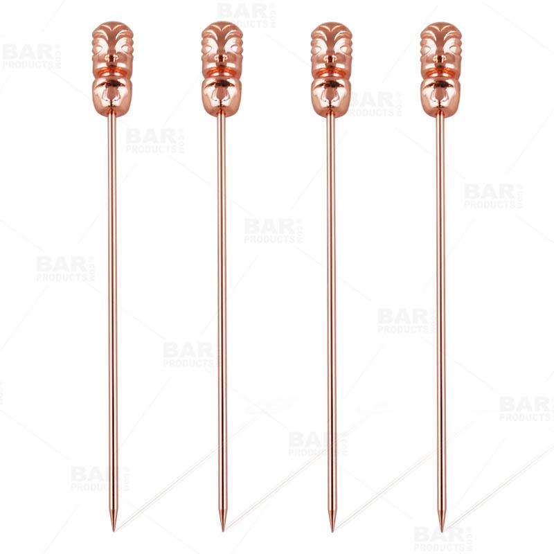 Tiki Cocktail Picks - Copper Plated - Pack of 4