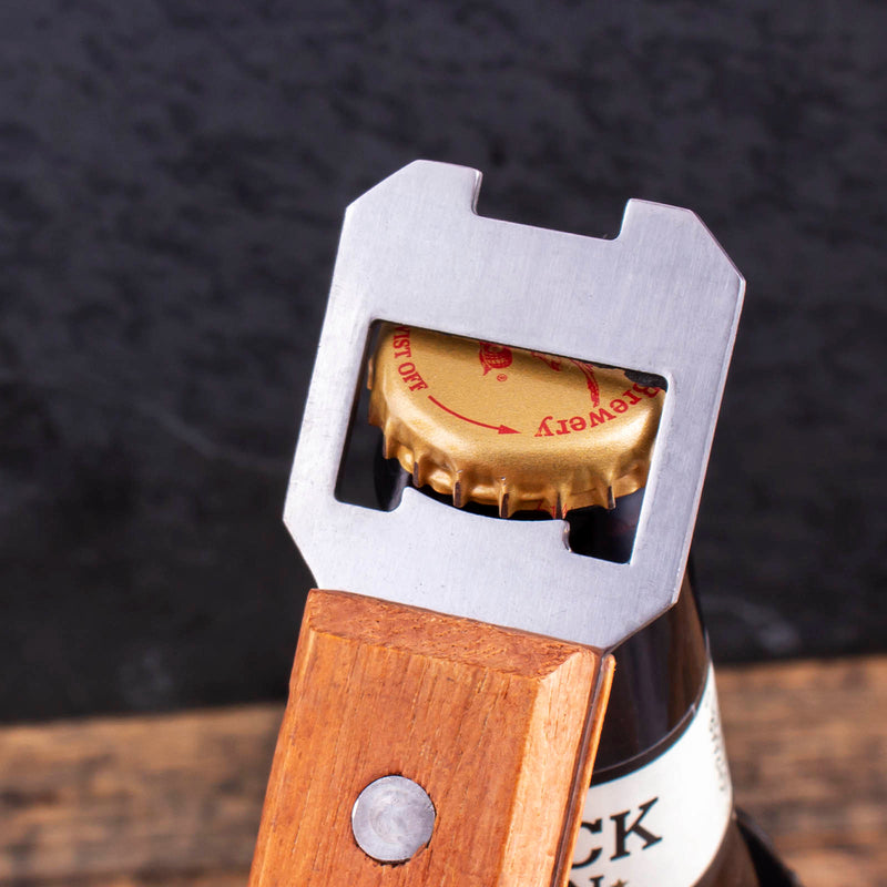 Bottle Opener w/ Wood Corkscrew