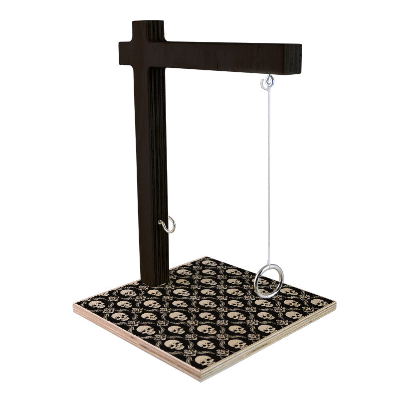 Large Tabletop Ring Toss Game - Black Skulls