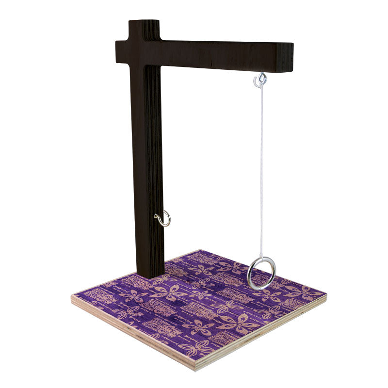 Large Tabletop Ring Toss Game - Tiki Purple