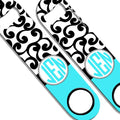 ADD YOUR NAME SPEED Bottle Opener – Monogram Swirls - Light Blue