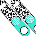 ADD YOUR NAME SPEED Bottle Opener – Monogram Swirls - Teal