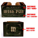 Wooden Bar Caddy - Irish Pub - Customizable