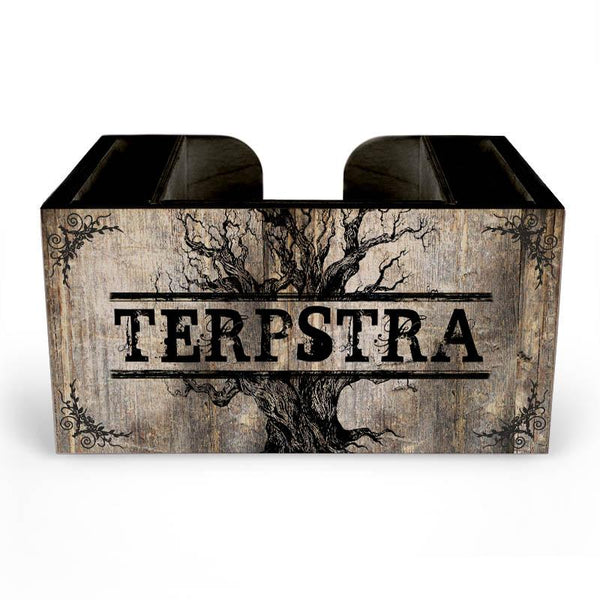 Wooden Bar Caddy - Rustic Tree - Customizable