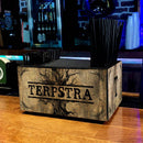 Wooden Bar Caddy - Rustic Tree - Customizable