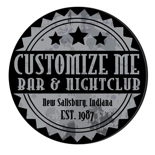 CUSTOMIZABLE Coaster - 4in Round Foam - Badge Design