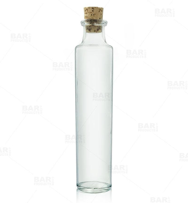 Cylinder Craft Bartending Bottle w/ Cork - Clear 4 oz