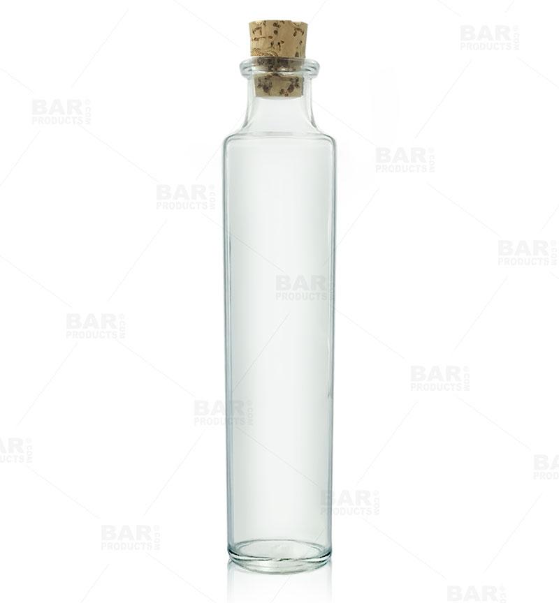 Cylinder Craft Bartending Bottle w/ Cork - Clear 4 oz