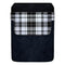 DekoPokit™ Leather Bottle Opener Pocket Protector w/ Designer Flap - Black and White Plaid - LARGE